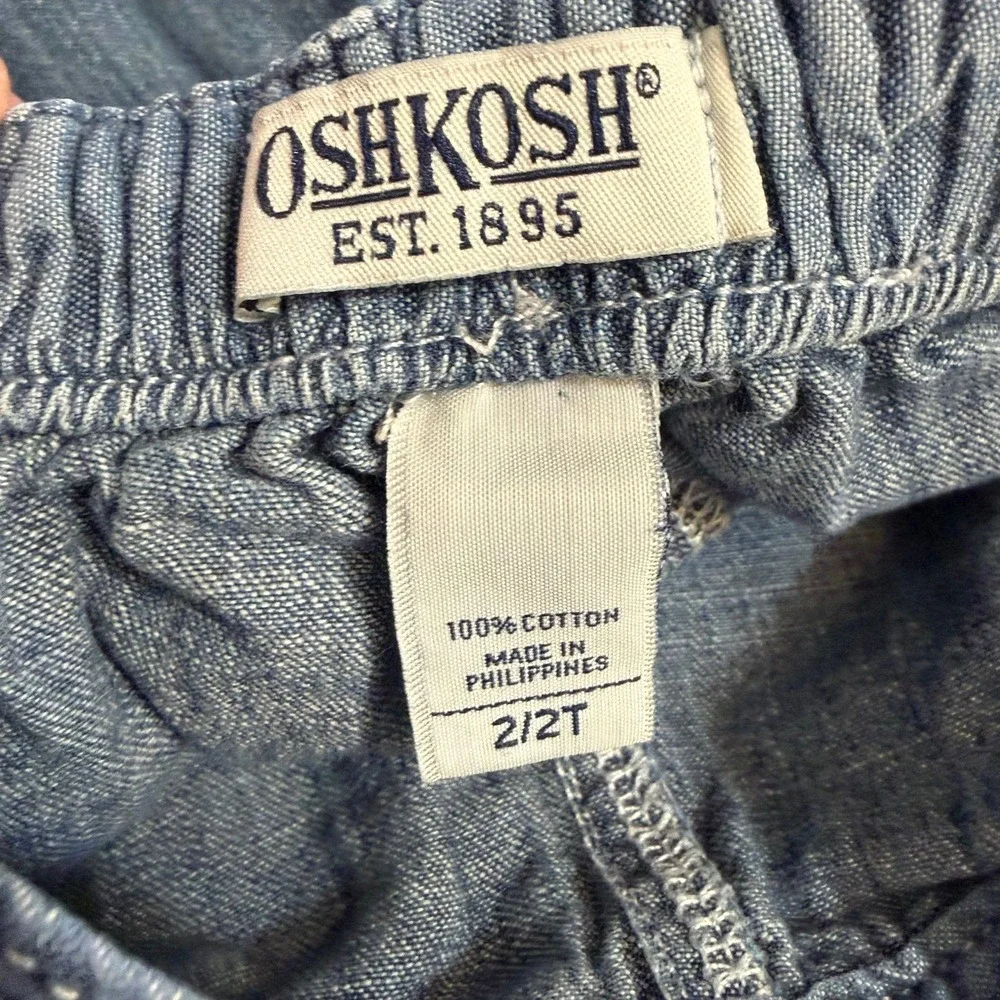OshKosh B'Gosh‎ girls denim skirt anchor flowers 2T